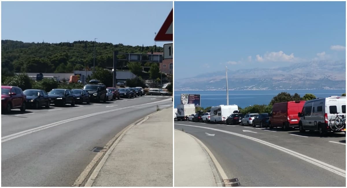 KAOS NA BRAČU: Pogledajte kakva je gužva u Supetru