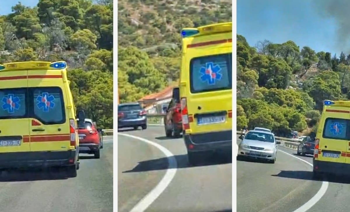 VIDEO Za ne povjeravati: Vozilo hitne pomoći pod rotacijom prolazi kraj požara u Šibeniku, nitko mu se ne sklanja s puta