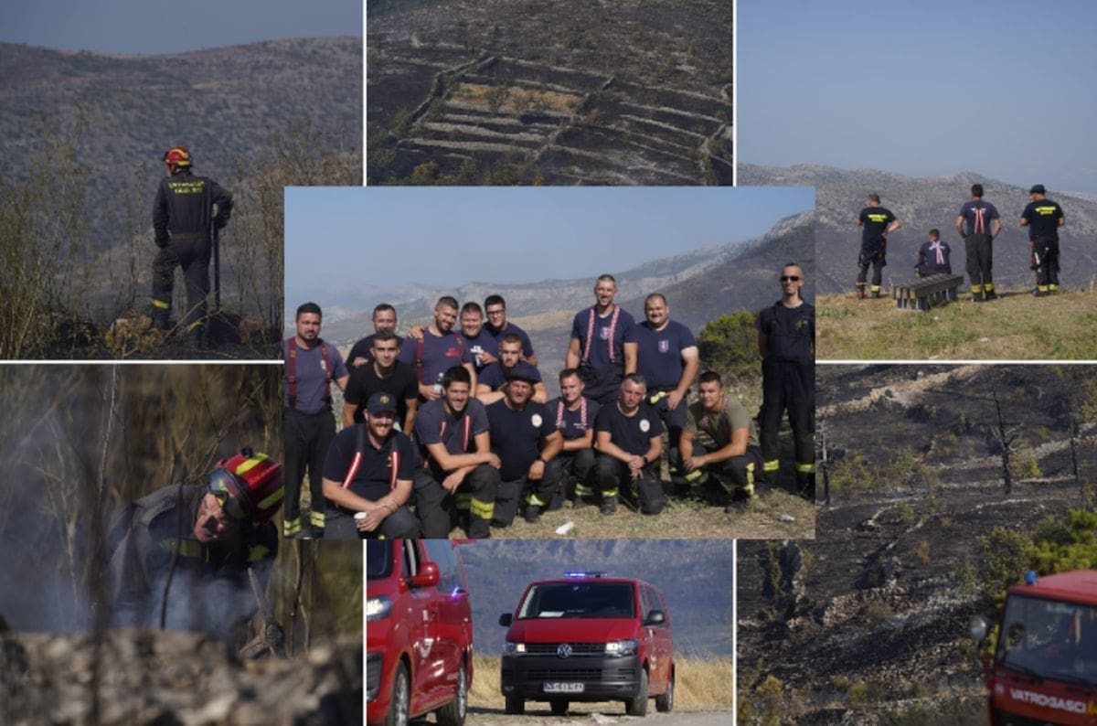 FOTO Trenutno stanje na požaru: Situacija se smirila, prijetnja je vjetar koji bi mogao otežati gašenje