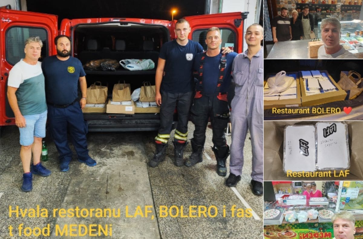 HVALEVRIJEDNA AKCIJA SE NASTAVLJA Dva prijatelja iz Splita ponovno su organizirali donacije hrane i pića za vatrogasce na terenu