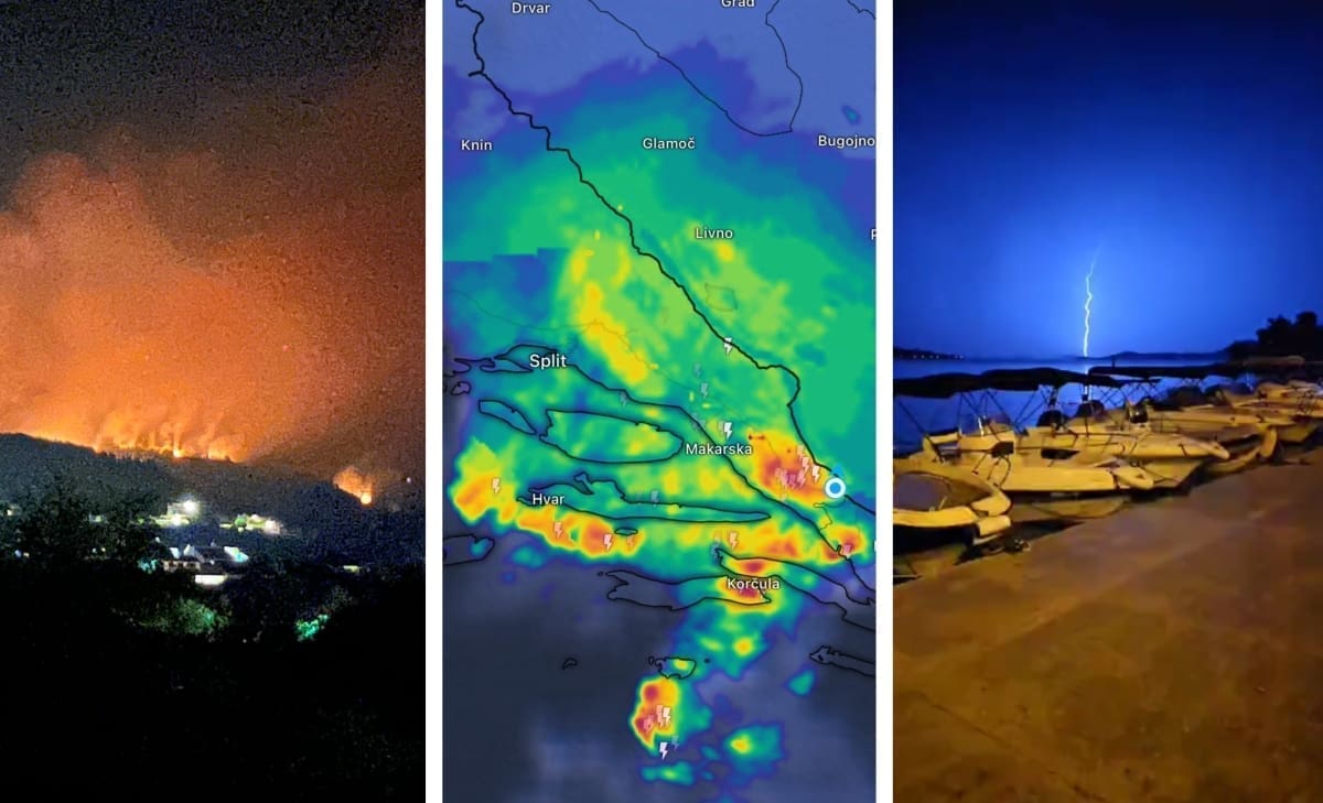 SPAS S NEBA Noćas pala kiša i na trogirskom i makarskom području, kod Dograda su pljuskovi doslovno spasili situaciju