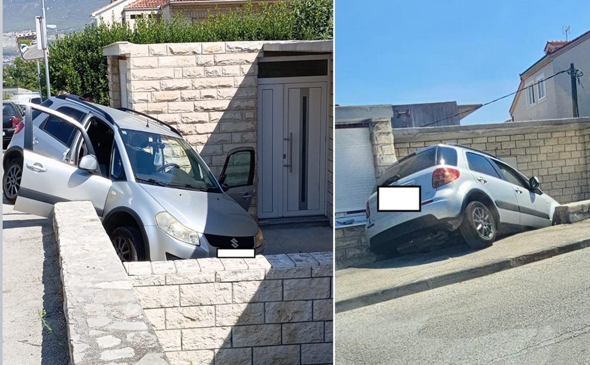 SPLIT Automobilom sletio u tuđe dvorište