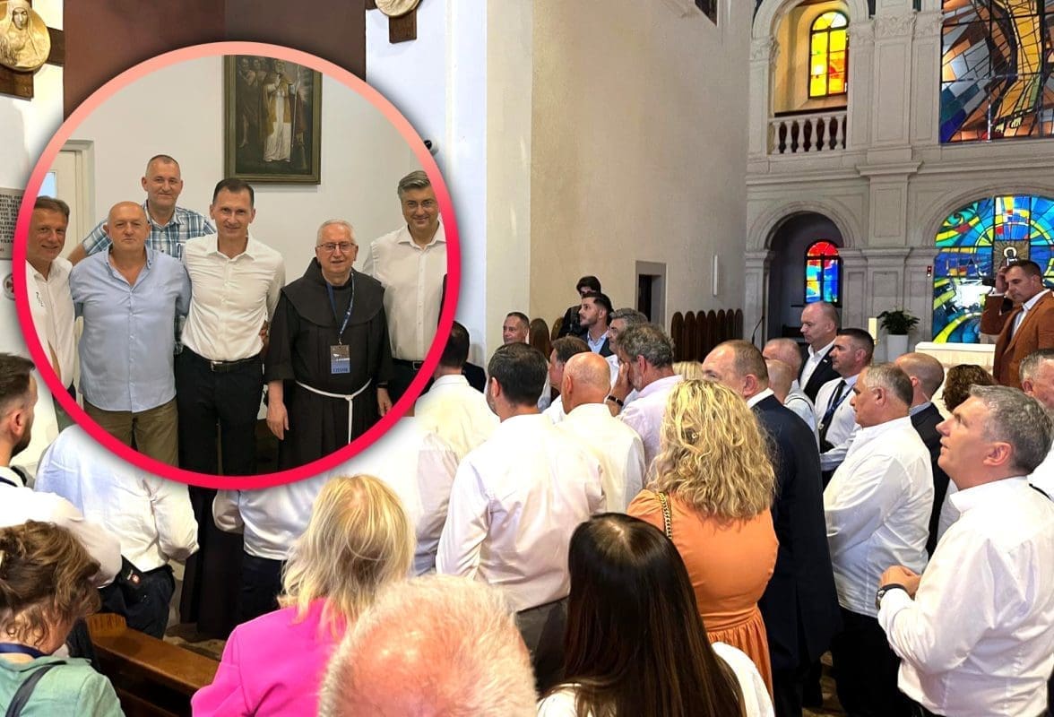 Plenković i Primorac u Sinju: Primio ih upravitelj Svetišta Gospe Sinjske