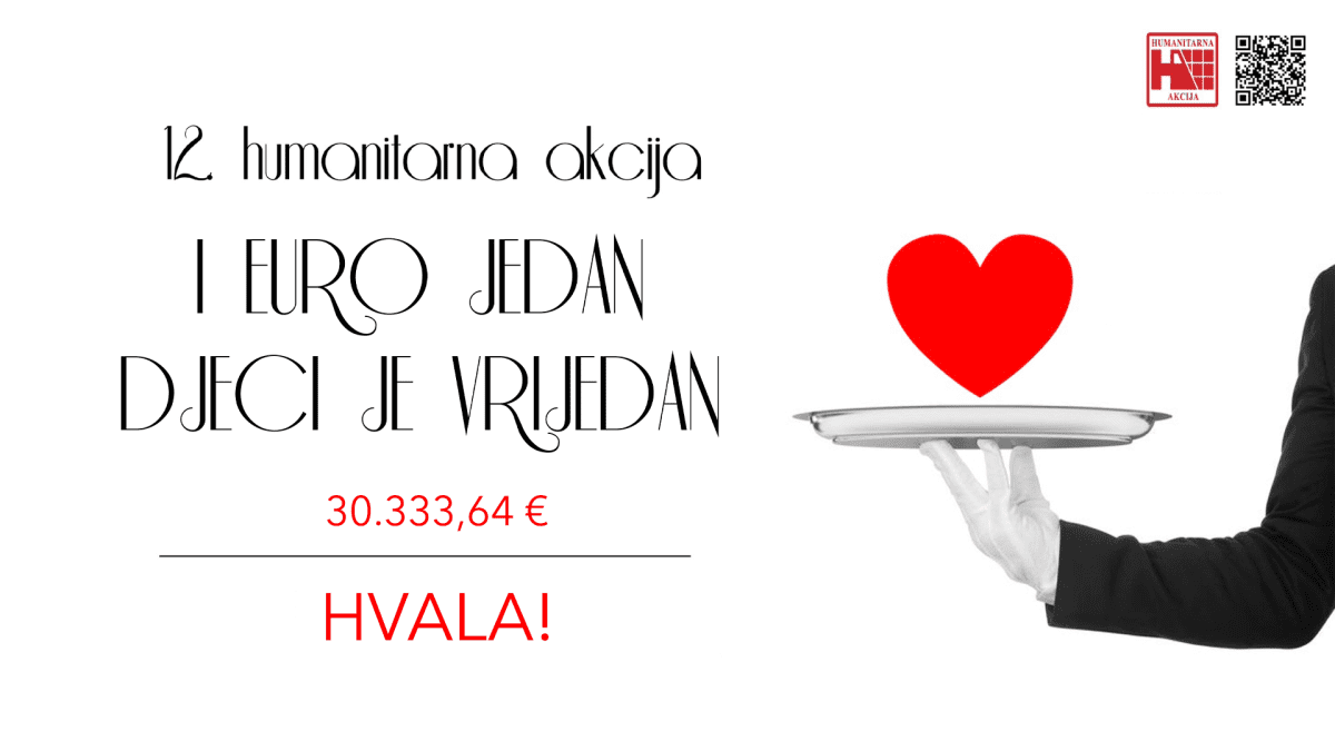 Humanitarna akcija "I euro jedan djeci je vrijedan" za djecu s teškoćama prikupila 30.333,64 eura