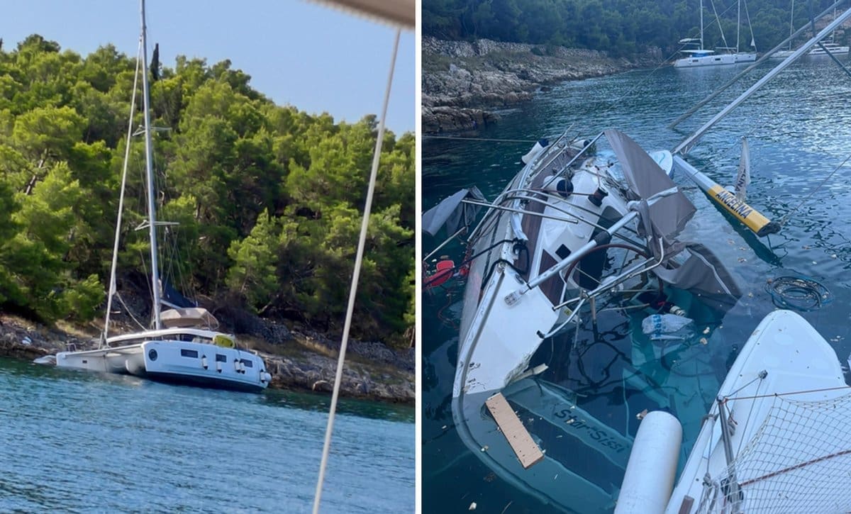 VIDEO Šteta kod Milne. Snažno nevrijeme potopilo i nasukalo nekoliko brodica