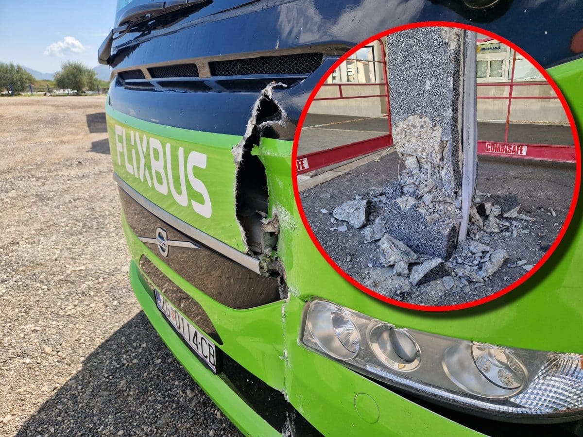 Autobus se zabio u dalmatinski kolodvor