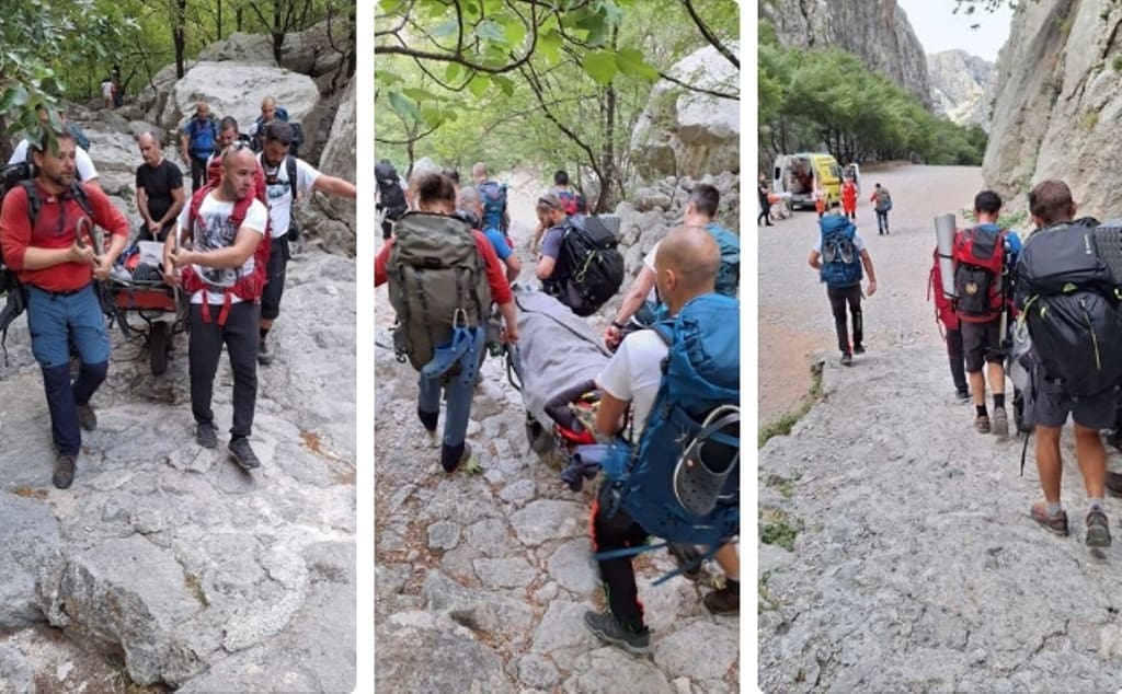 POSKLIZNUO SE I PAO U PROVALIJU Muškarca spasio HGSS, hitno prebačen u bolnicu