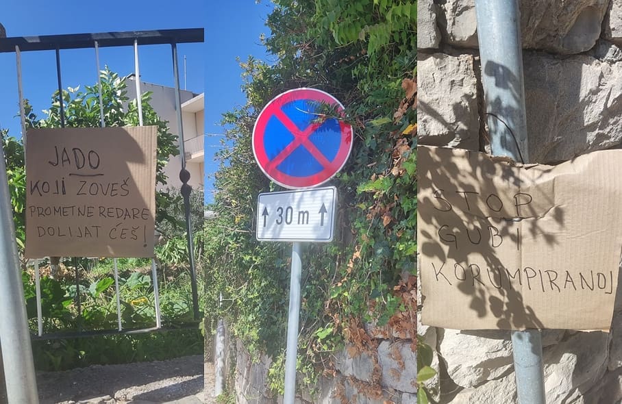 FOTO Bizarne poruke osvanule na Mejama. Netko prijeti stanarima: "Dolijat ćeš"