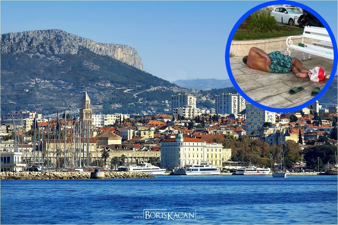 Centar Splita: Zaspalo je siroče...