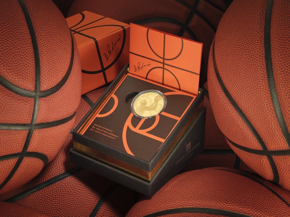 U slavu hrvatskog košarkaškog Mozarta: HNB i HKN pripremili seriju zlatnih i srebrnih kovanica za šezdesetu obljetnicu rođenja Dražena Petrovića