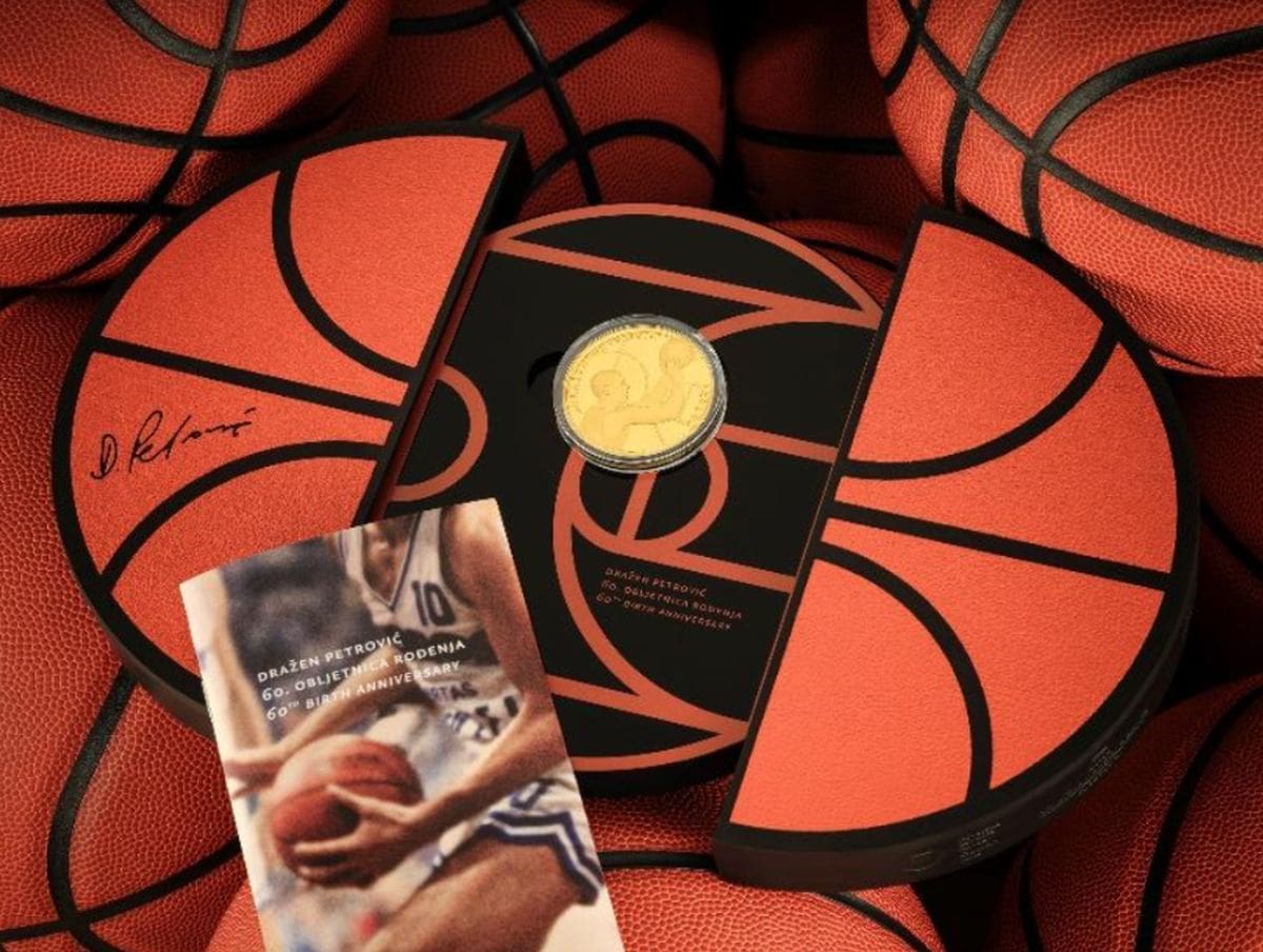 Zlatne i srebrne kovanice za šezdesetu obljetnicu rođenja Dražena Petrovića