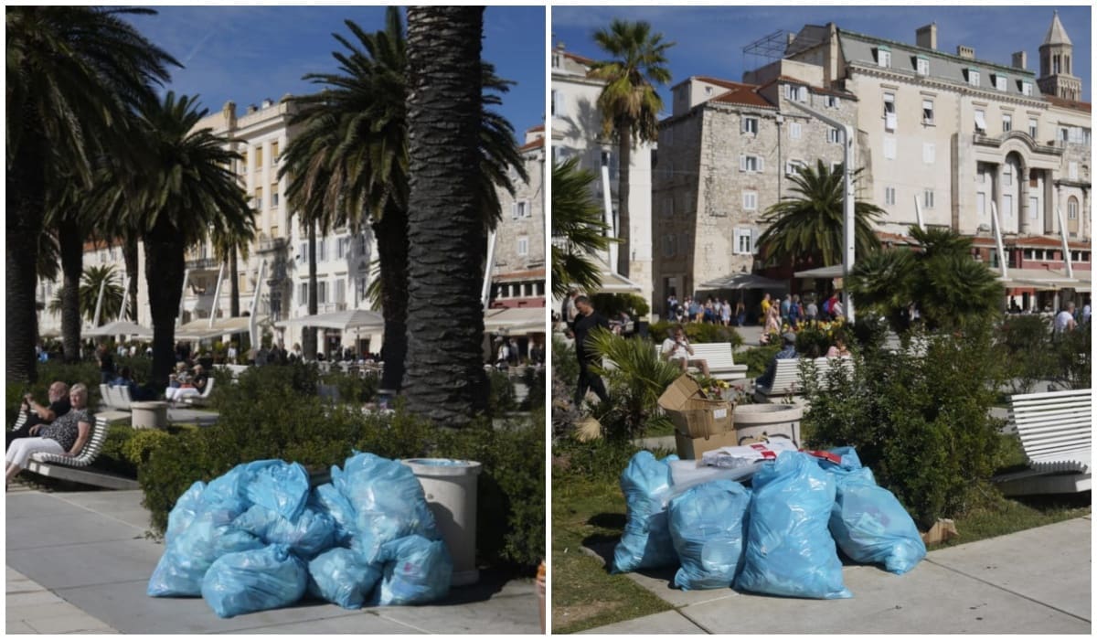 FOTO Na Rivi su hrpe smeća: "Ovo ovako stoji već dva dana"