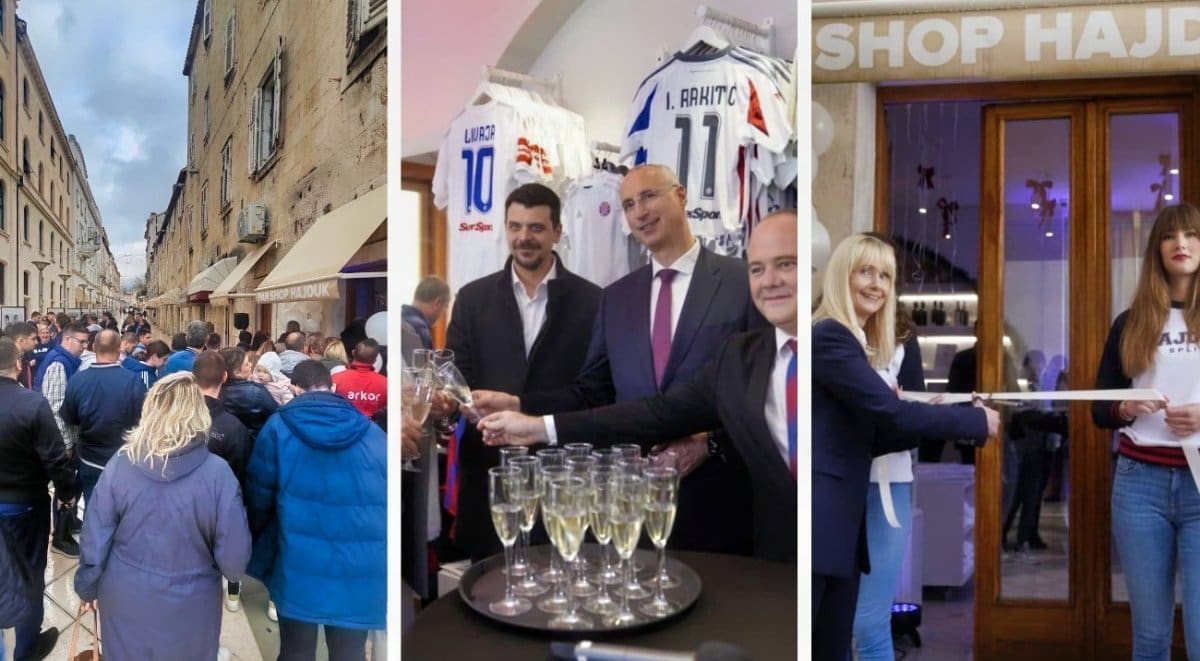 Ogromni redovi za novi kalendar Bijelih pred novootvorenim Hajdukovim fan shopom. Puljak: "Hajduk je naš klub i zaslužuje ovakav prostor"