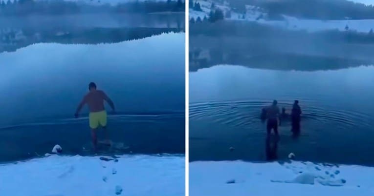 VIDEO Za ovo treba hrabrosti: Ekipa iz BiH kupala se u jezeru na Kupresu na -15 stupnjeva