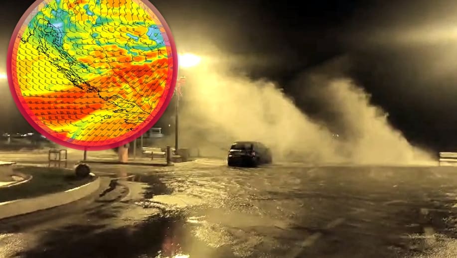 VIDEO Krenulo je! Riva se našla pod morem, neki su vozači zaboravili maknuti automobile na vrijeme