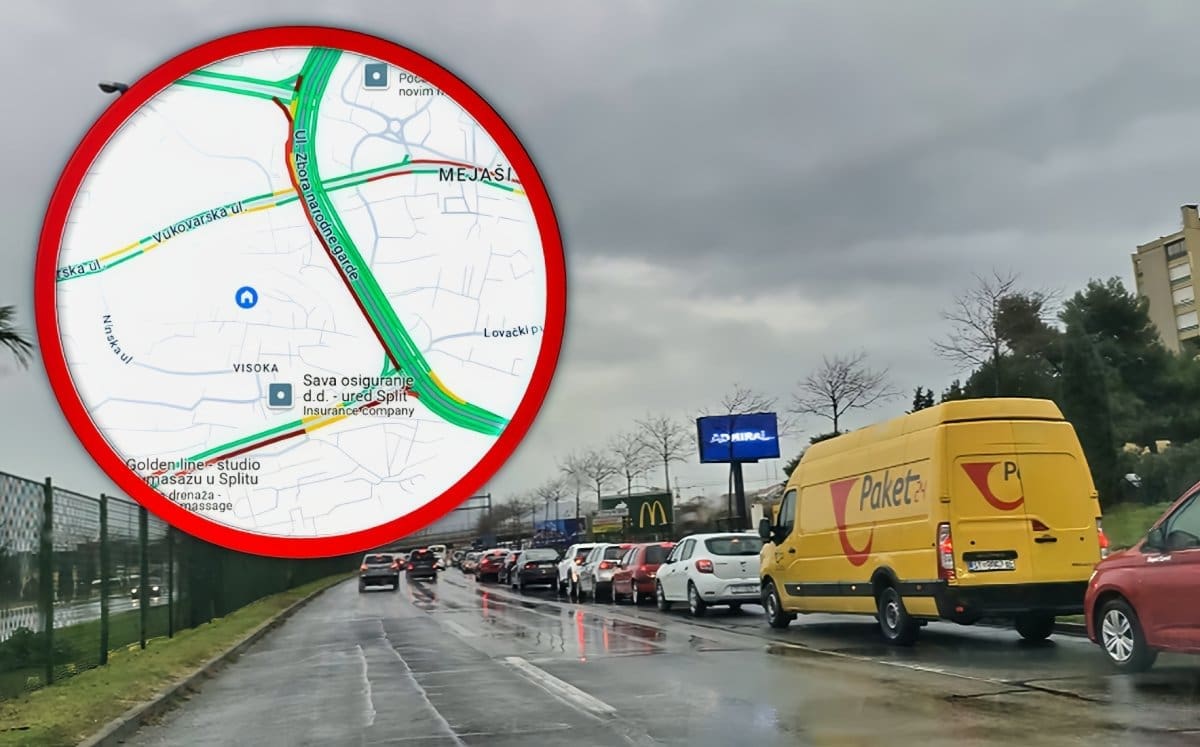 Velika gužva na brojnim splitskim prometnicama. Ogromna je kolona na ulazu u grad