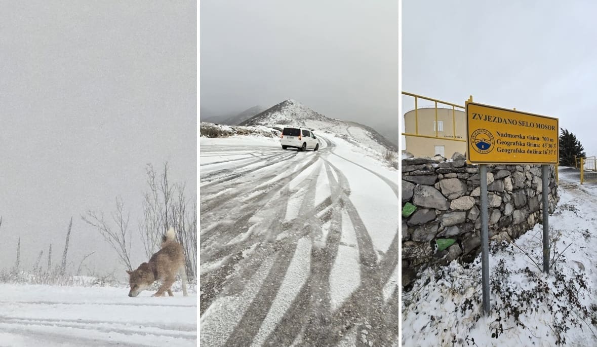 Ljudi, nemojte na Mosor s litnjim gumama! Evo vam slike i gledajte