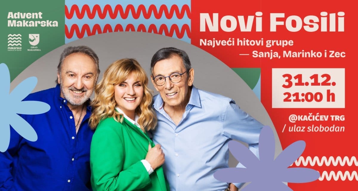 U Makarskoj večeras pjevaju Novi fosili