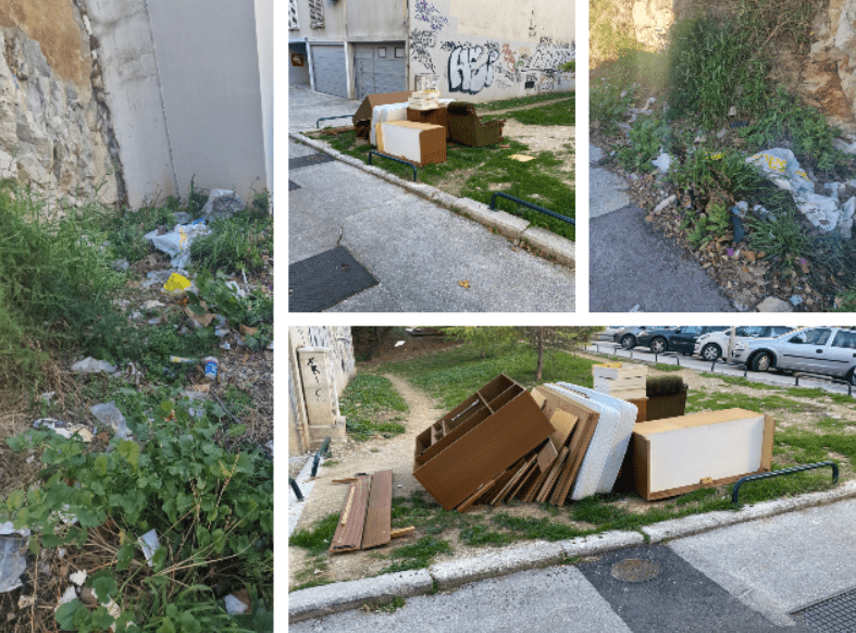 Umjesto lampica i blještavila, Split 'okićen' smećem