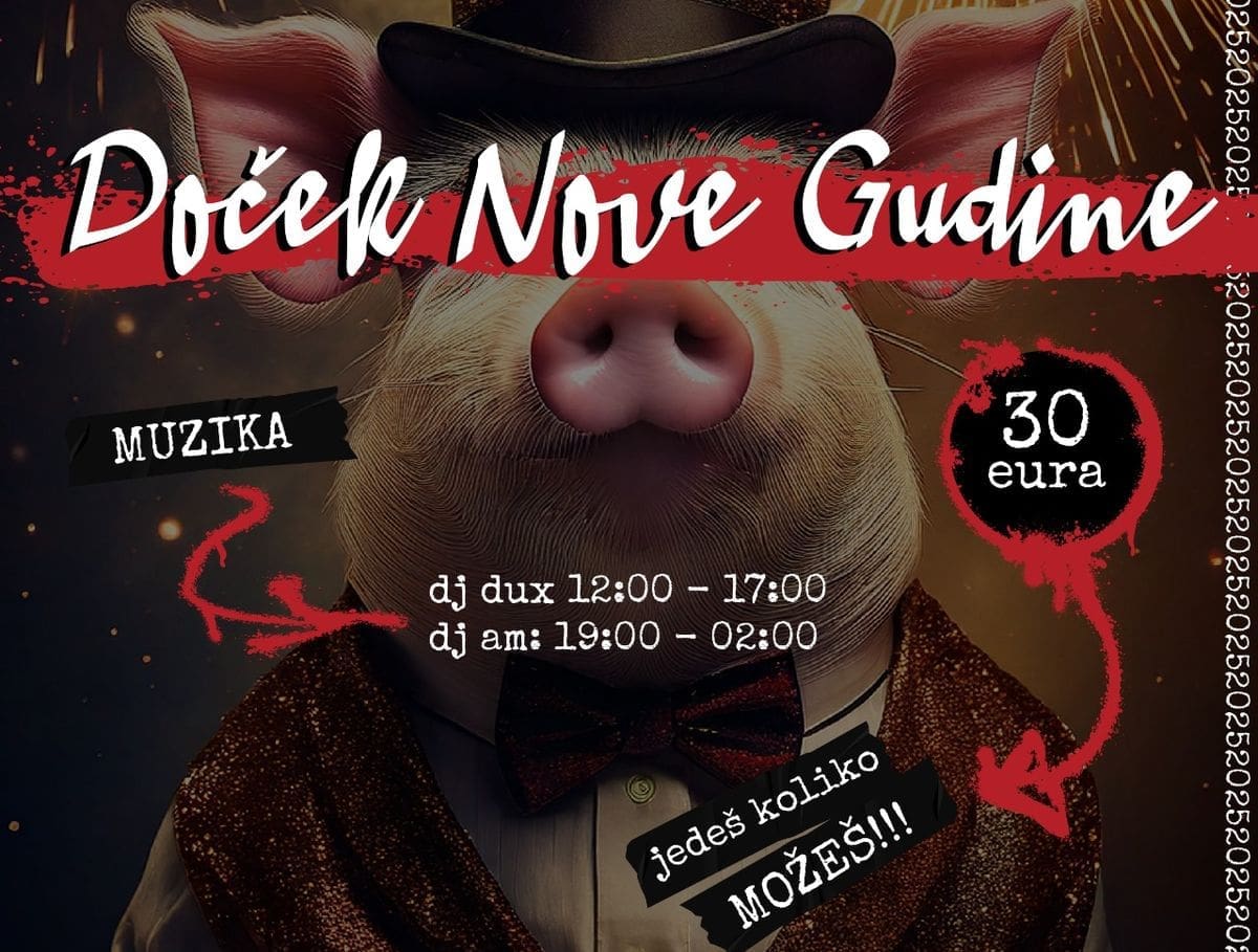 DOČEK NOVE GODINE NA SPLITSKOM PAZARU u Gudinu: JEDI KOLIKO MOŽEŠ ZA 30 €!