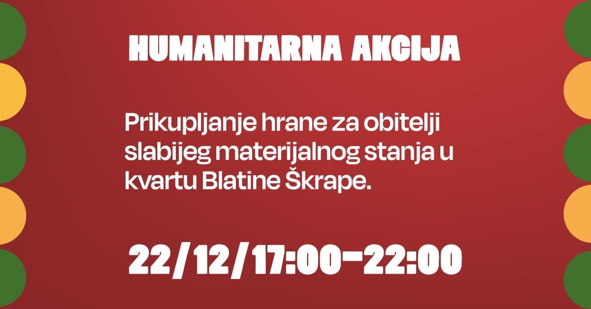 Humanitarna akcija prikupljanja hrane za obitelji slabijeg materijalnog stanja u kotaru Blatine Škrape