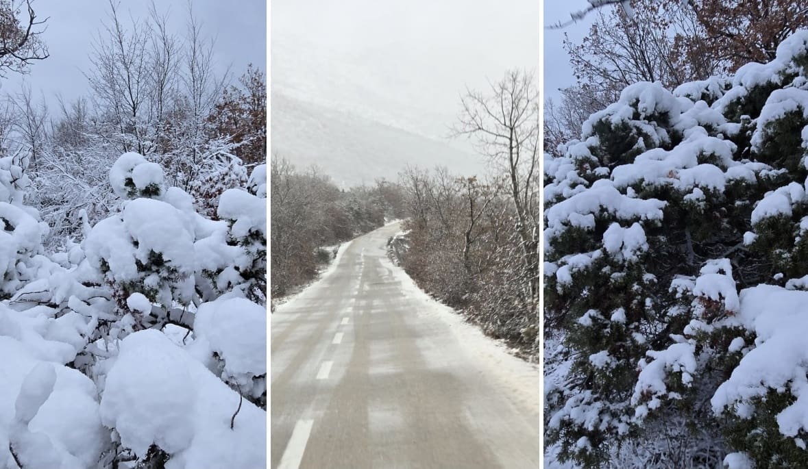 Zimske radosti: Pogledajte prizore s omiškog područja, ima i po 20 cm snijega