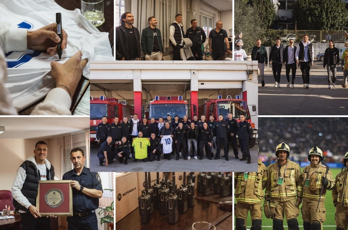 GALERIJA Igrači Hajduka splitskim vatrogascima donirali nove radio stanice
