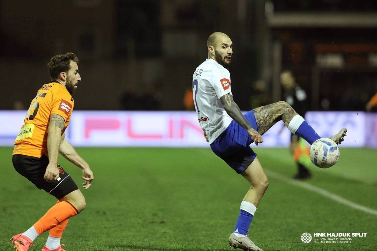 ŠIBENIK – HAJDUK 1-2: Delirij u samoj završnici susreta, Hajduk golom Krovinovića ostao bodovno izjednačen s Rijekom