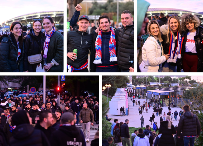 ATMOSFERA SE USIJAVA Rijeke ljudi se slijevaju na Poljud. Pogledajte kako navijači dočekuju veliki derbi