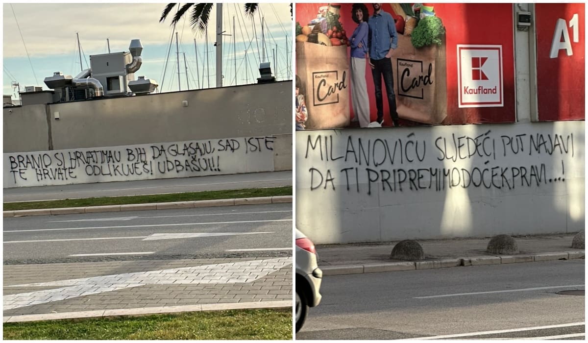 U Splitu osvanule prijeteće poruke Zoranu Milanoviću: "Udbašu, sljedeći put se najavi..."