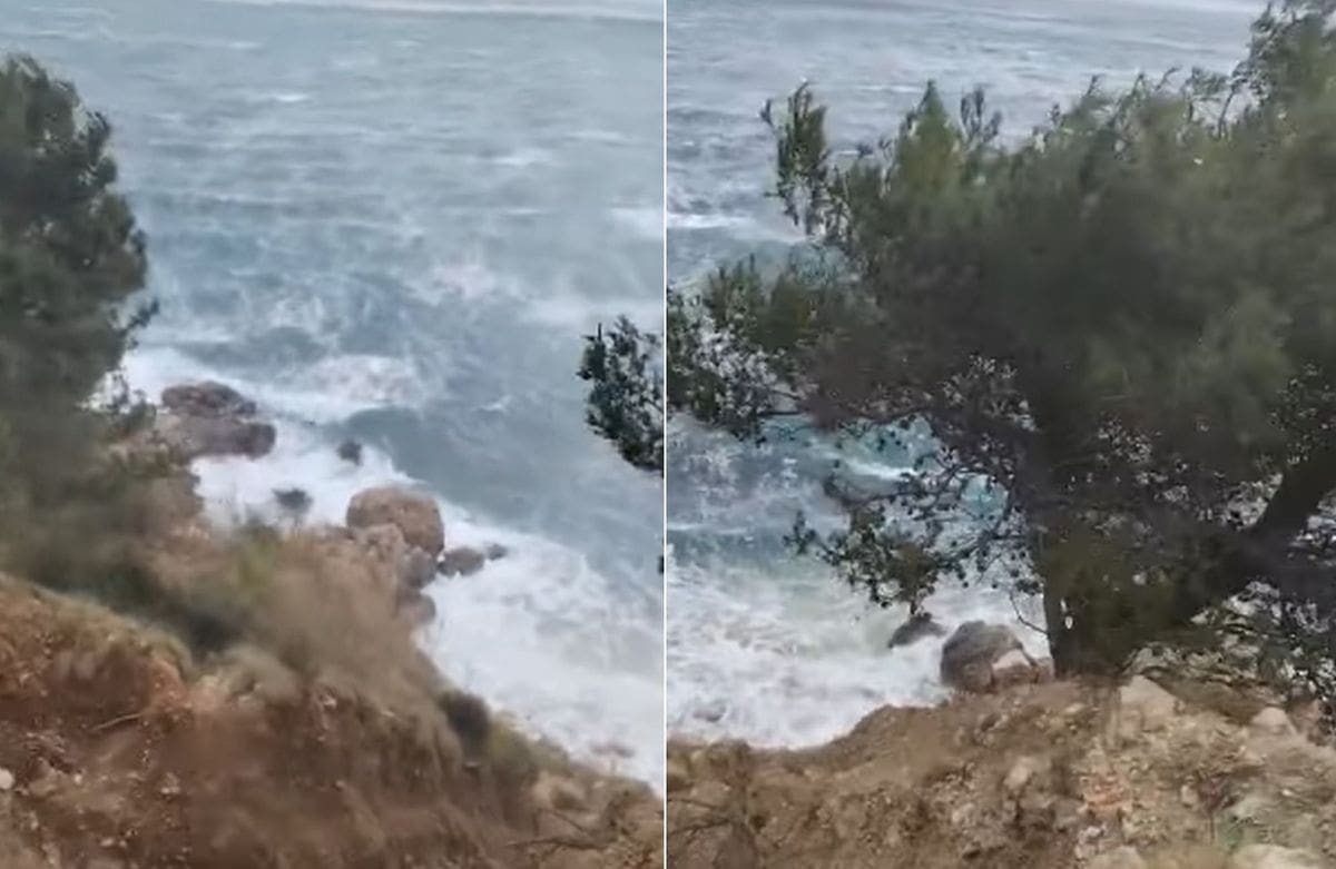 VIDEO Orkanska bura stvara posebnu pojavu, a evo gdje su najjači udari