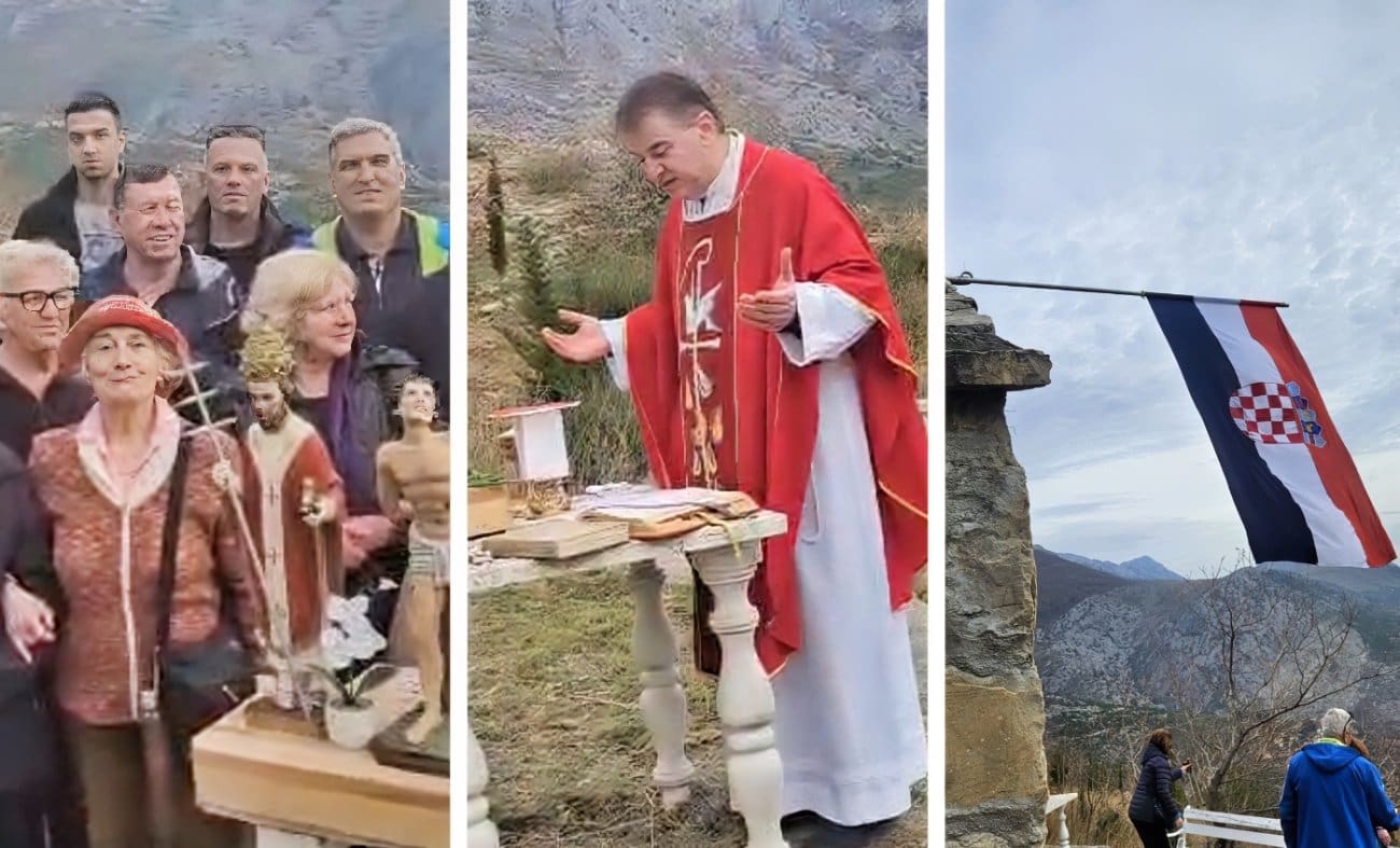 VIDEO Ovu crkvicu kod Splita srušio je njemački top s Kile. Obnovljena je devedesetih, a danas se na misi okupilo mnoštvo vjernika