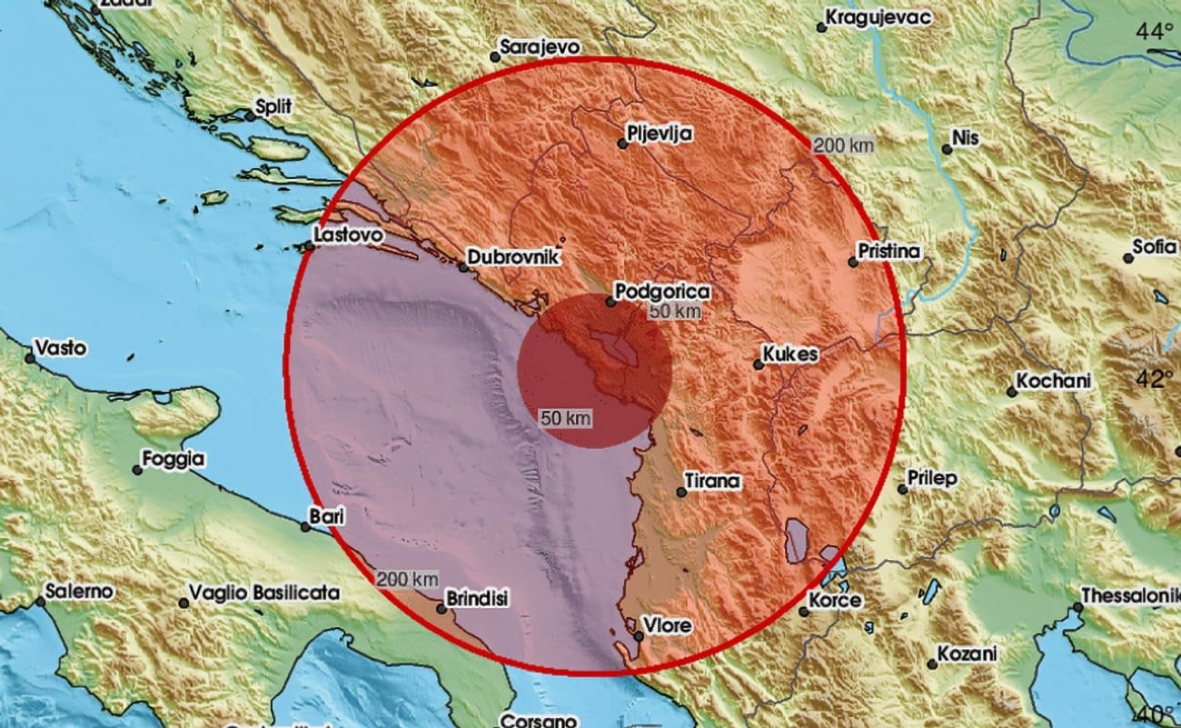 Potres pogodio Albaniju i Crnu Goru. Osjetili ga i stanovnici dalmatinskog juga