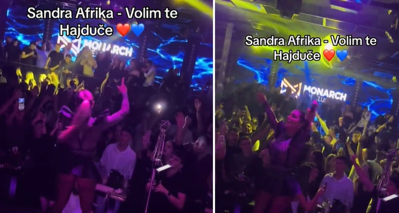 VIDEO Totalni delirij u Livnu. Sandra Afrika 'zapalila' klub pjevajući Hajdučku pjesmu: "Kaaažu mi da saaam luuuuud..."