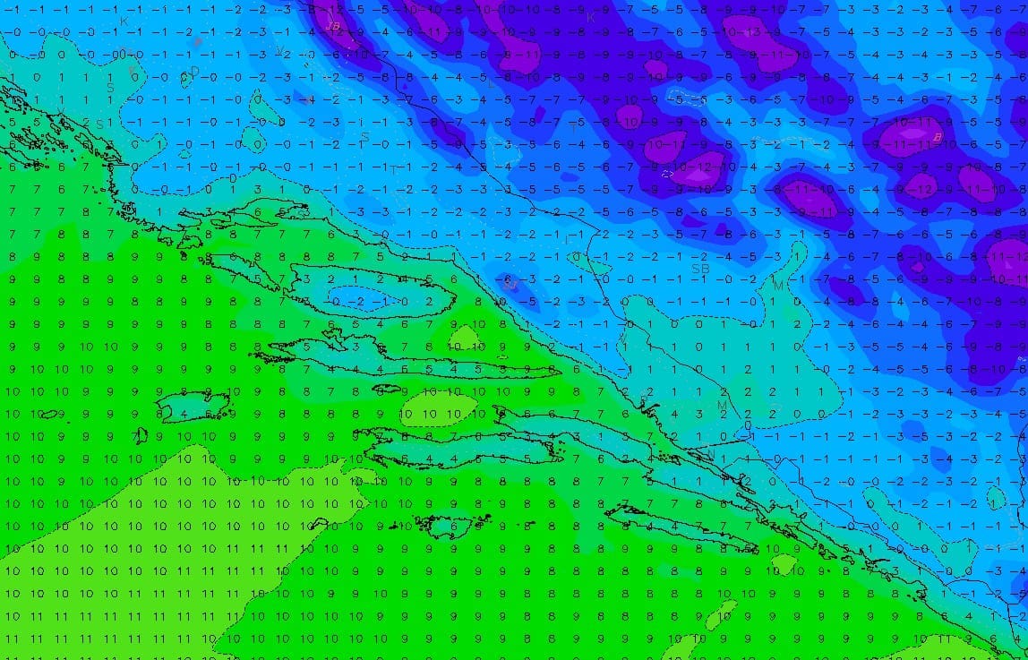 TJEDNA PROGNOZA Prava zima, mraza će biti ponegdje uz obalu i na otocima. Evo kada će prestati bura