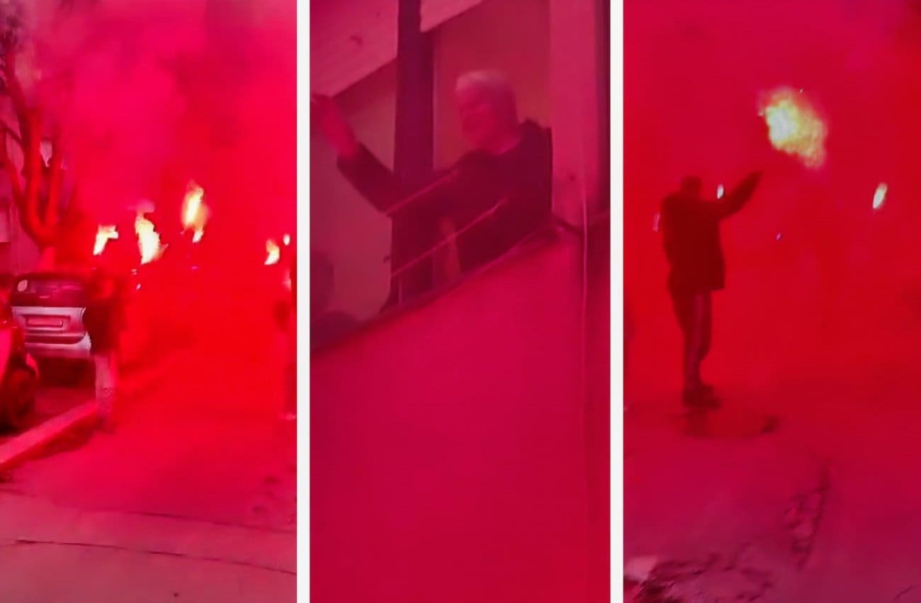 GORE SPLITSKE SKALICE Baklje i fešta kod stana legendarnog igrača Hajduka, pogledajte ove prizore