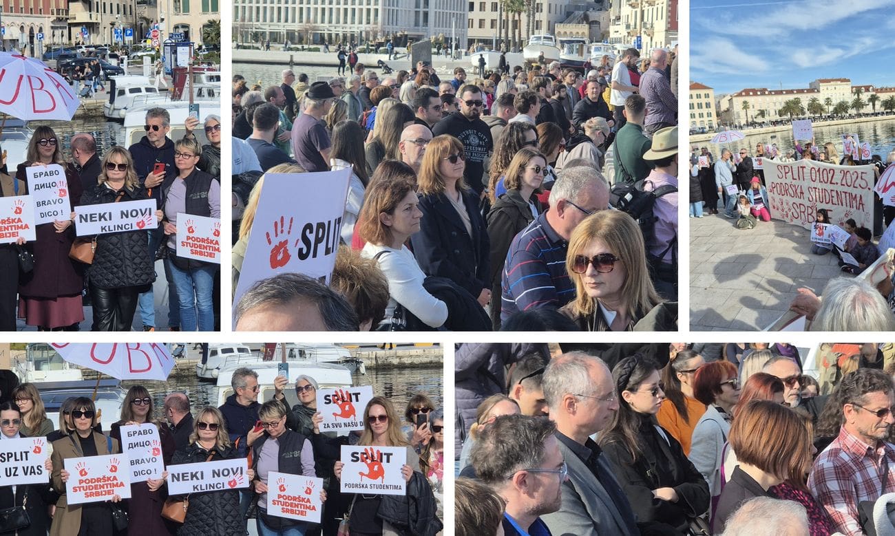 Splićani podržali studente u Srbiji, puna je bila Matejuška. Studentica iz Novog Sada koja studira u Splitu: Ovo mi mnogo znači
