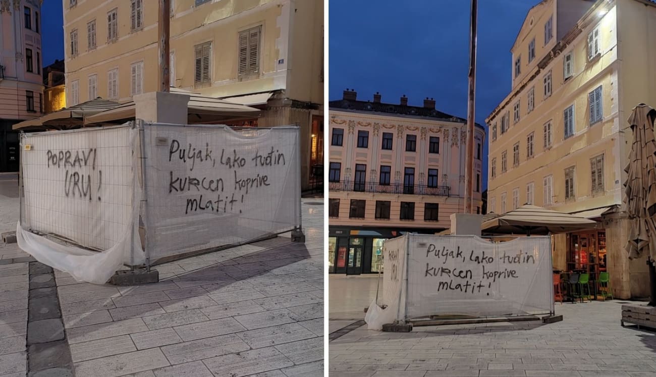Na štandarcu osvanule vulgarne poruke upućene Ivici Puljku