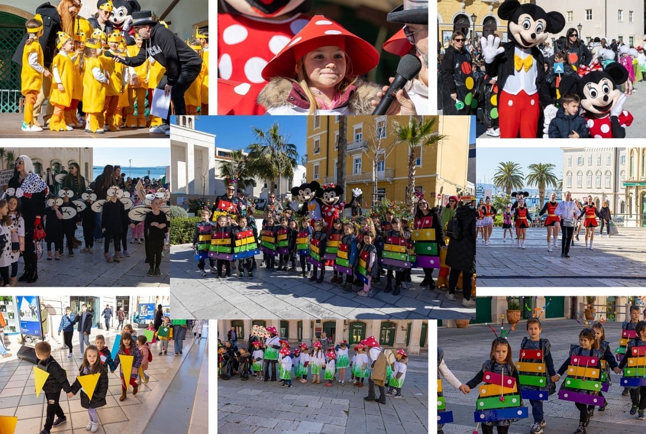 Povorka splitskih dječjih vrtića prodefilirala Splitom: 11 skupina oduševilo prolaznike