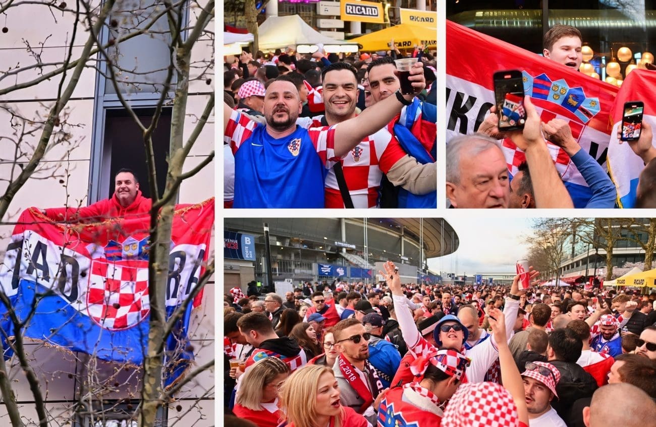 FOTO I VIDEO Živo je ispred stadiona u Parizu. Gužva je ogromna, sve je puno 'kockica'. Evo atmosfere
