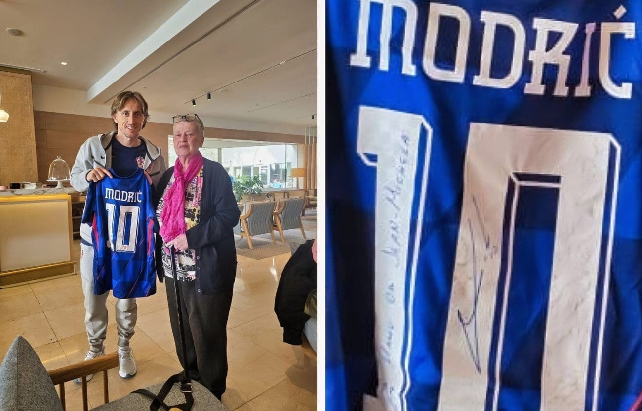 Modrić je majci Jean-Michela Nicoliera poklonio potpisani dres