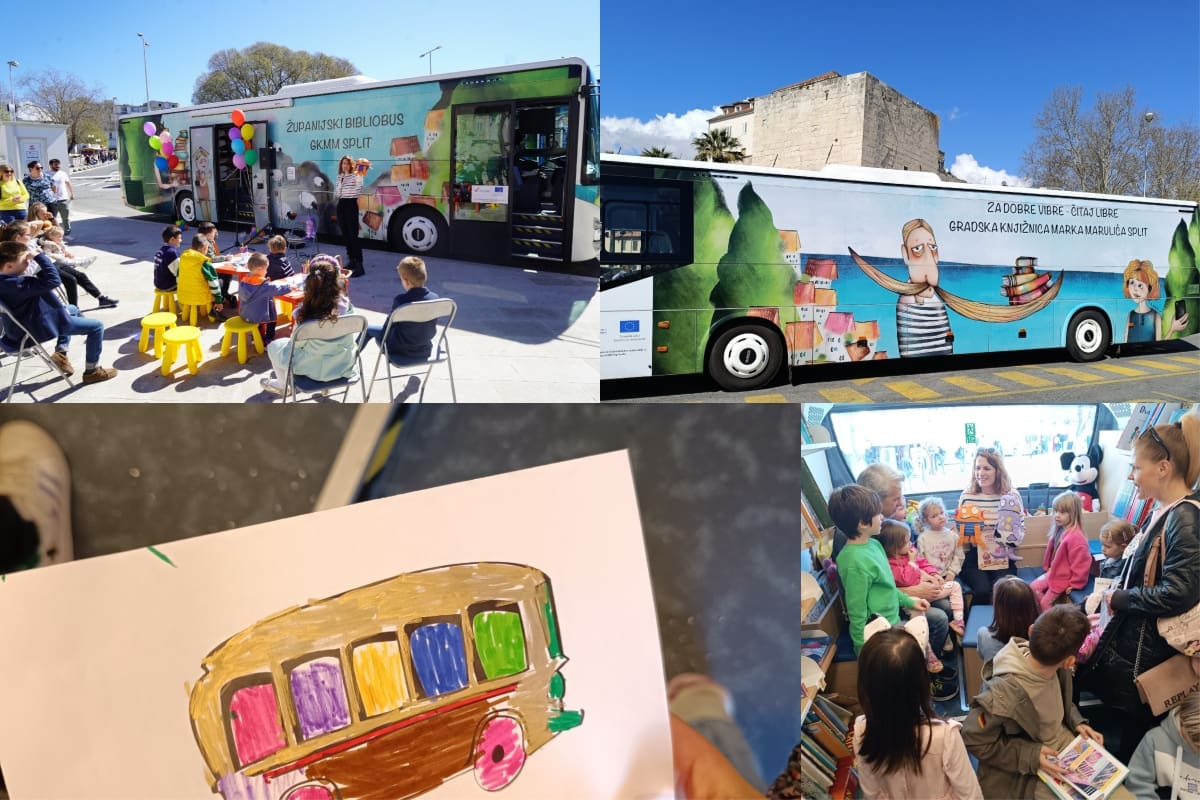 Prigodnom proslavom na splitskoj rivi obilježena je druga godina rada Županijske bibliobusne službe Gradske knjižnice Marka Marulića Split