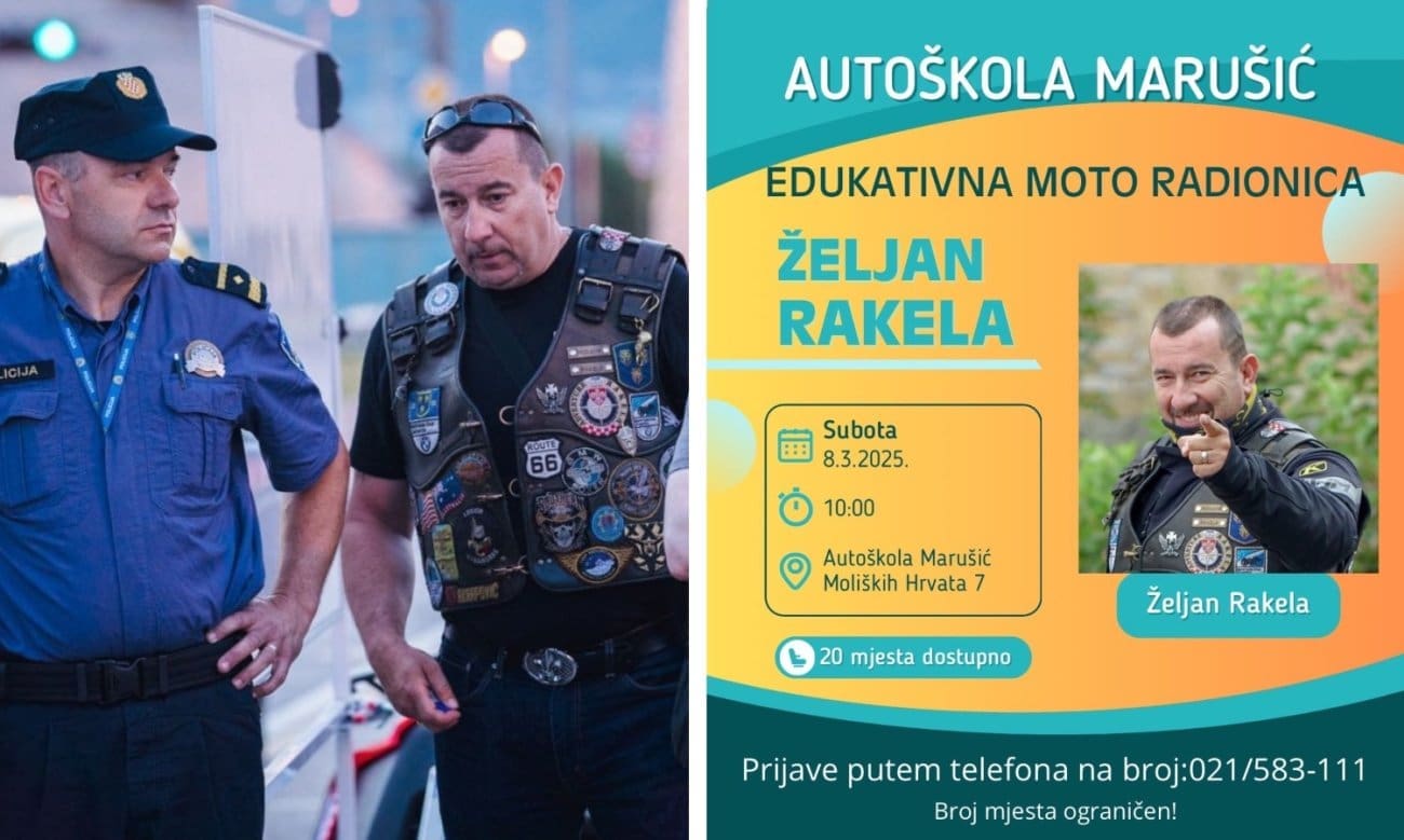 Prijavite se na edukativnu moto radionicu u Splitu: Željan Rakela poučava sigurnosti na cesti