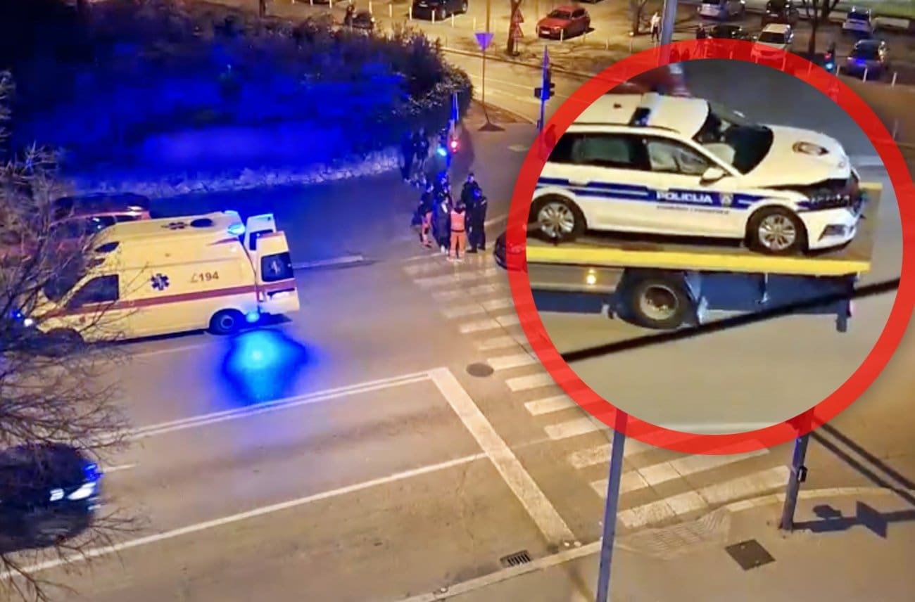 VIDEO Velika potjera u Vukovarskoj? U sudaru stradao i policijski automobil