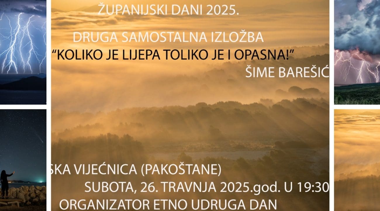 "Koliko je lijepa, toliko je i opasna!": Ove subote otvorenje samostalne izložbe fotografija dalmatinskog lovca na oluje Šime Barešića