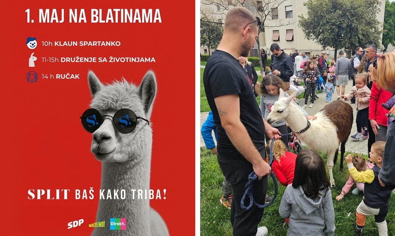 Splićani, na Blatinama se sprema zabava za sve generacije. Nastup klauna, životinje i piknik u parku na Blatinama, a navečer vrhunska svirka s ićem i pićem u Plan B