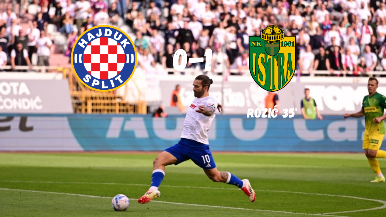 HAJDUK – ISTRA 0-1: Kiks Bijelih u vjerojatno najbitnijoj utakmici pred kraj prvenstva