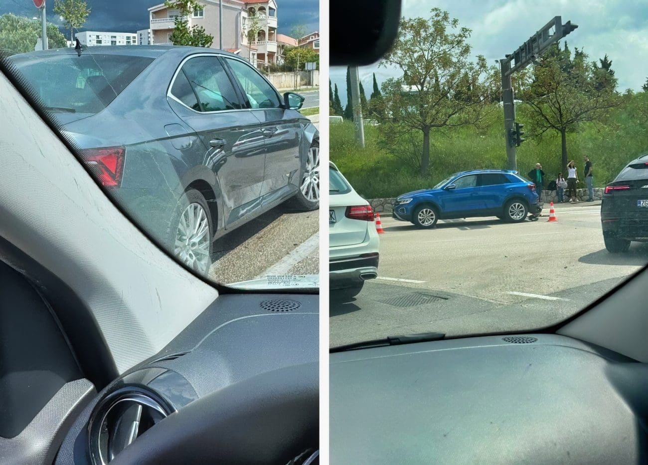 Nesreća na istoku Splita u Vukovarskoj ulici. Sudar na opasnom raskrižju, veće su gužve