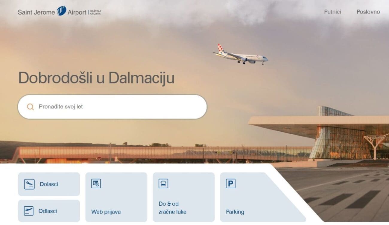 Zračna luka Split ima novu web stranicu!