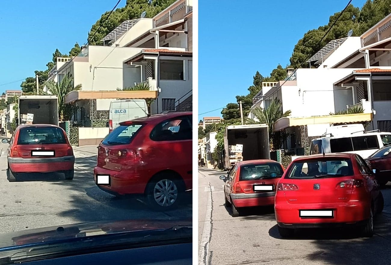 Đava odnija prišu: Kamion parkirao posred Jadranske magistrale, najprometnije državne ceste, i lagano istovaruje narudžbu...